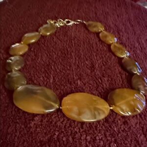 Elegant Gold and Brown Women's Necklace